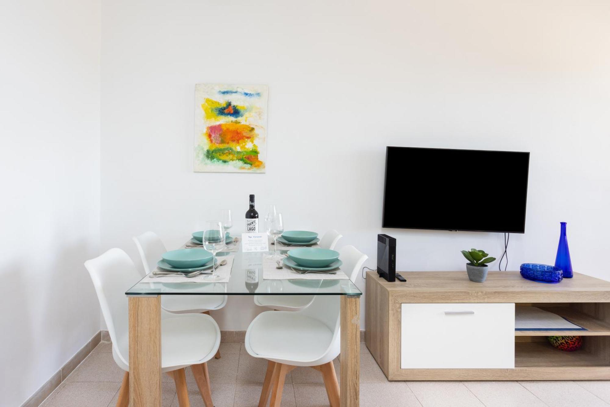 Frontline Playa Las Vistas With Pool, Parking, Sea Лос Кристианос Экстерьер фото